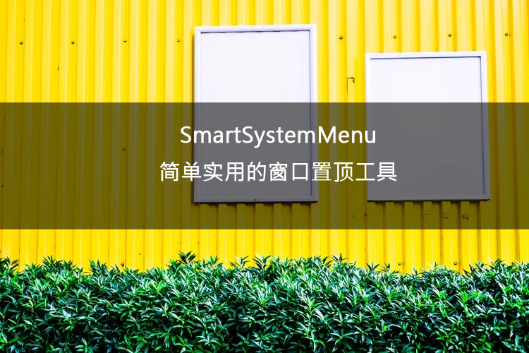 SmartSystemMenu：简单实用的窗口置顶工具