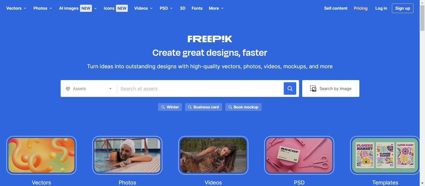 FreePik：免费高质量图片、矢量图和psd素材网站