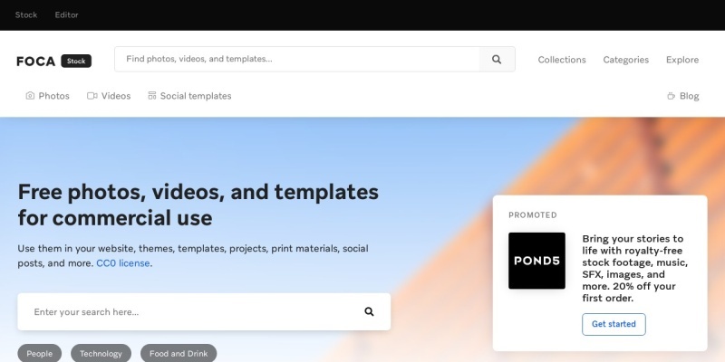 focastock：免费图片、视频和设计模板素材下载网站
