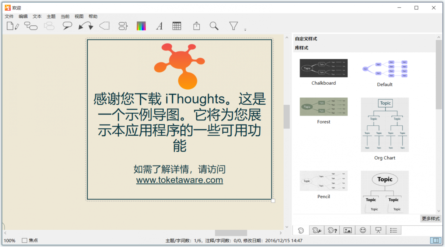 iThoughts(思维导图软件)