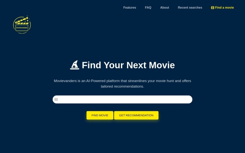 Movievanders：ai智能在线电影推荐网站
