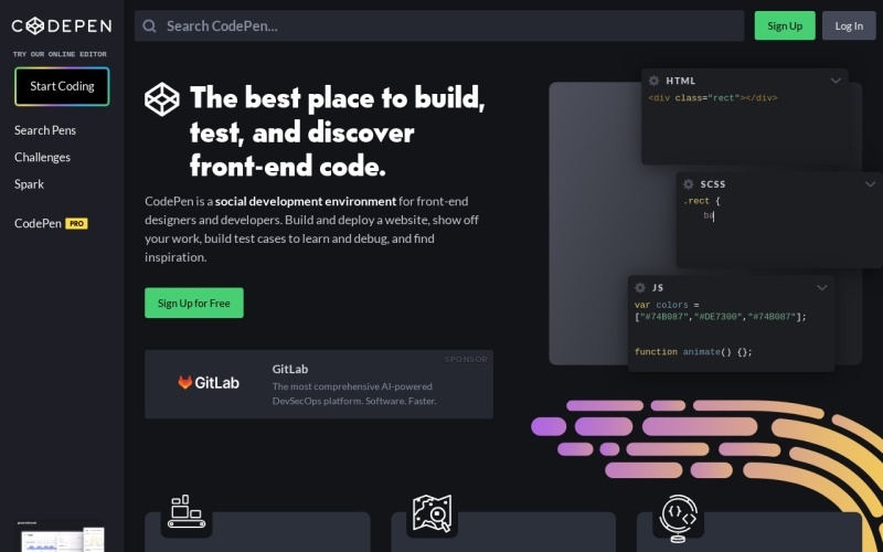 CodePen：免费在线IDE代码运行编辑器