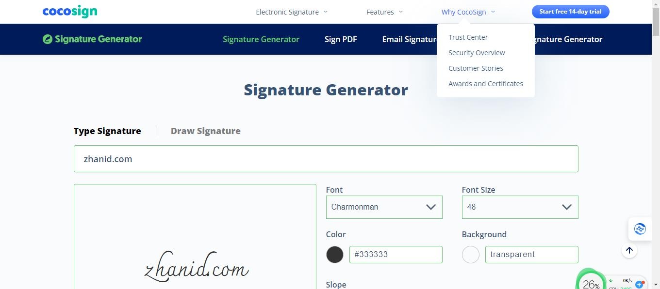 Signature Generator：免费在线英文个性签名设计生成器