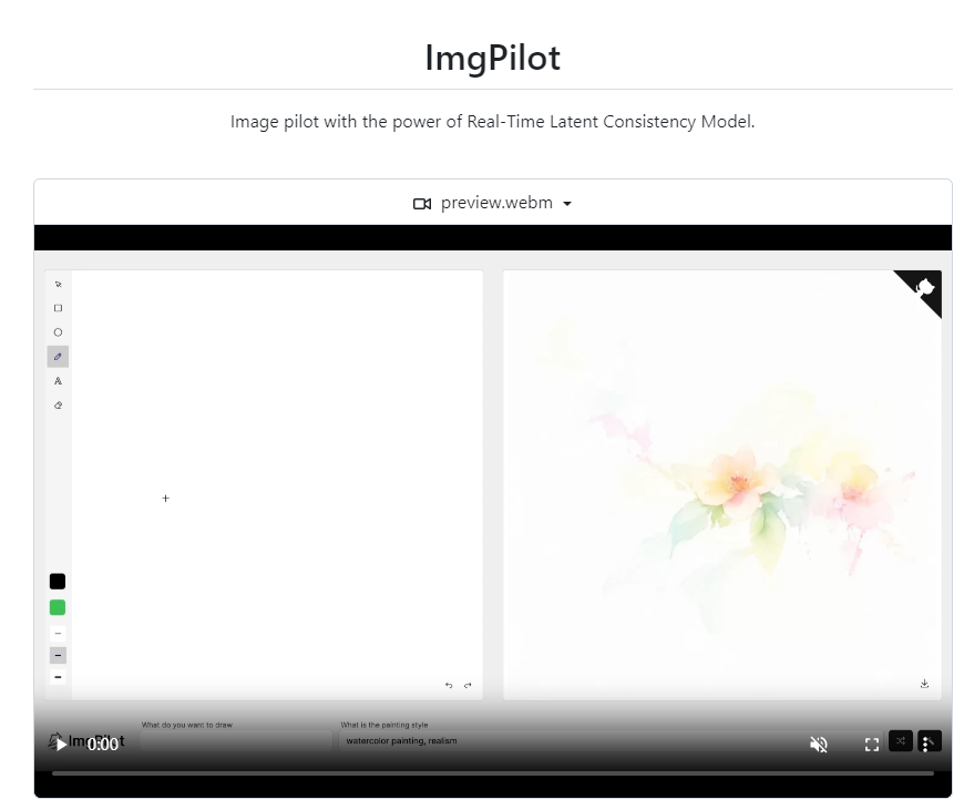 AI实时绘图工具(ImgPilot) ：一键将草图转为艺术作品