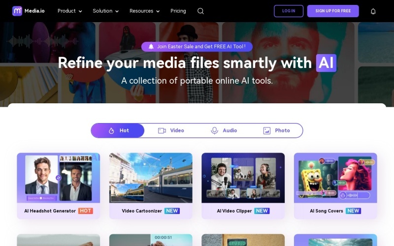 Media.io：全能在线视频、音频和图像AI处理工具