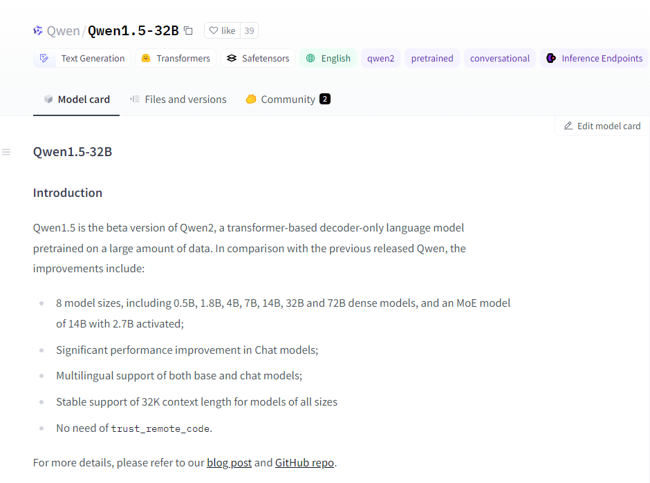 通义千问开源新Qwen1.5-32B模型 推理速度更快，成本更低