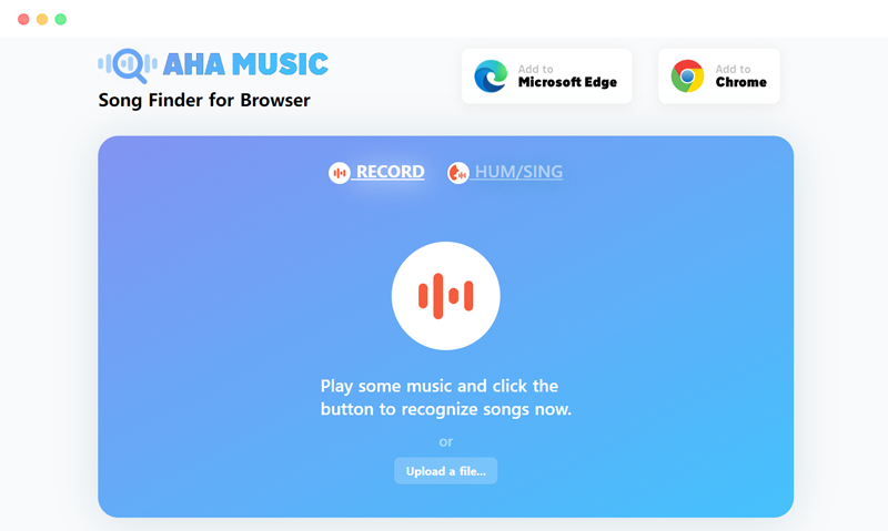 aha-music：在线电脑网页版听歌识曲音乐识别服务工具