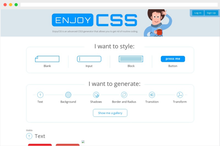 Enjoycss：在线css代码生成器及代码片段资源网站