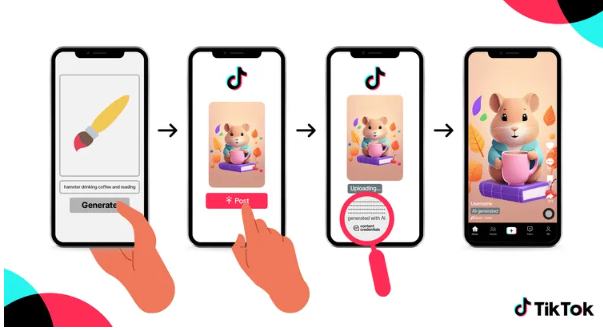 TikTok新增 “AI生成” 标签：识别标注第三方生成的AI内容