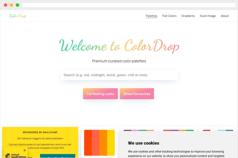 ColorDrop：在线配色方案及颜色搭配推荐网站