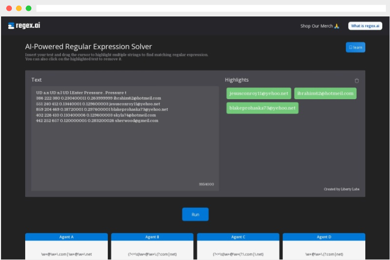 Regex.ai：AI驱动的正则表达式生成器和测试工具