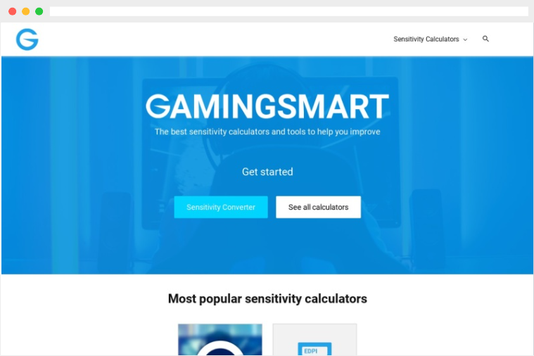 GamingSmart： 免费在线游戏鼠标dpi测试及灵敏度转换工具