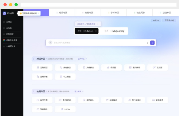 ChatAI：集多种人工智能模型于一体的AI平台