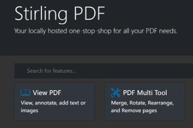 Stirling-PDF：开源免费在线PDF工具箱安装部署教程