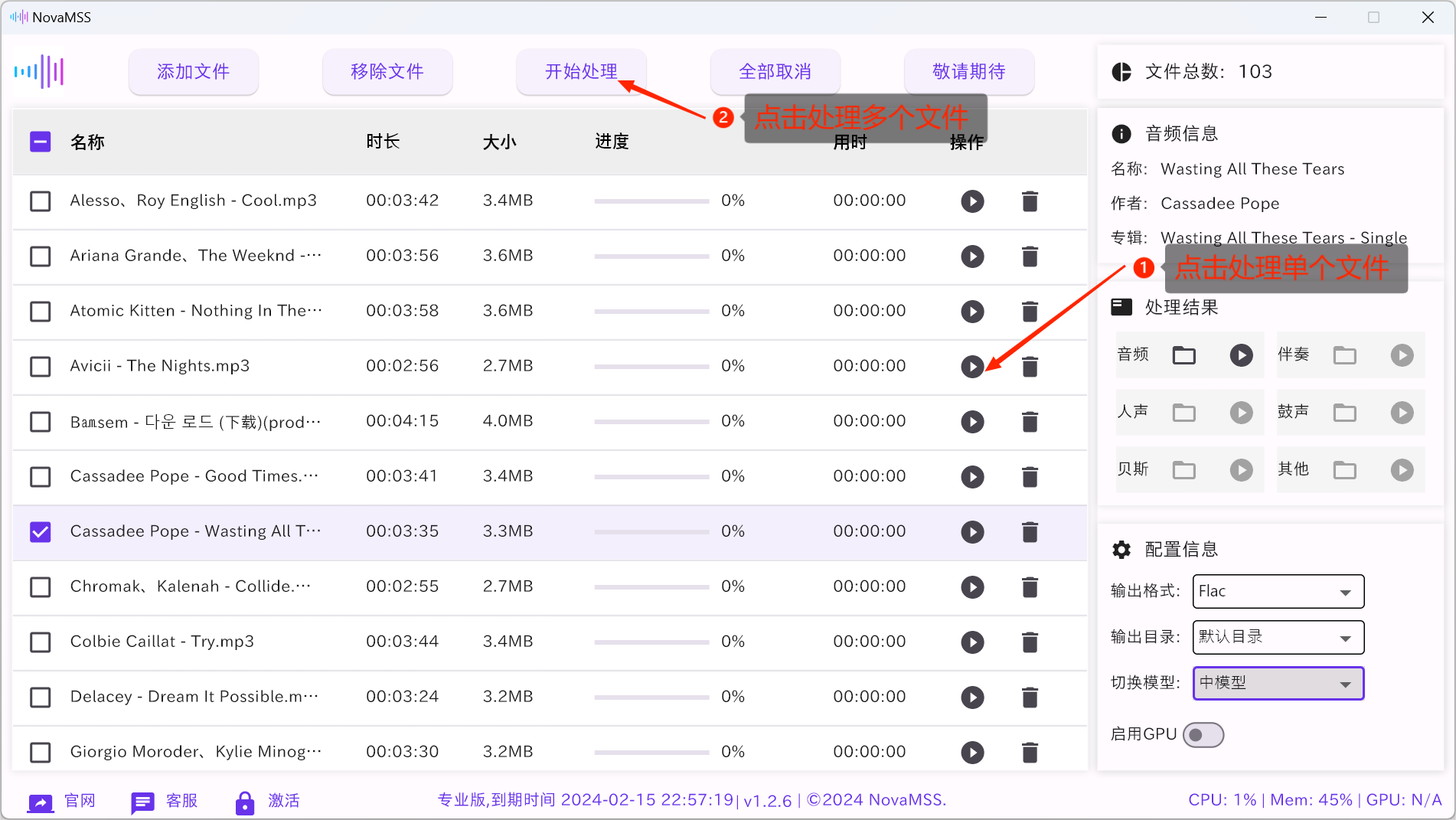 NovaMSS(AI伴奏人声分离软件)