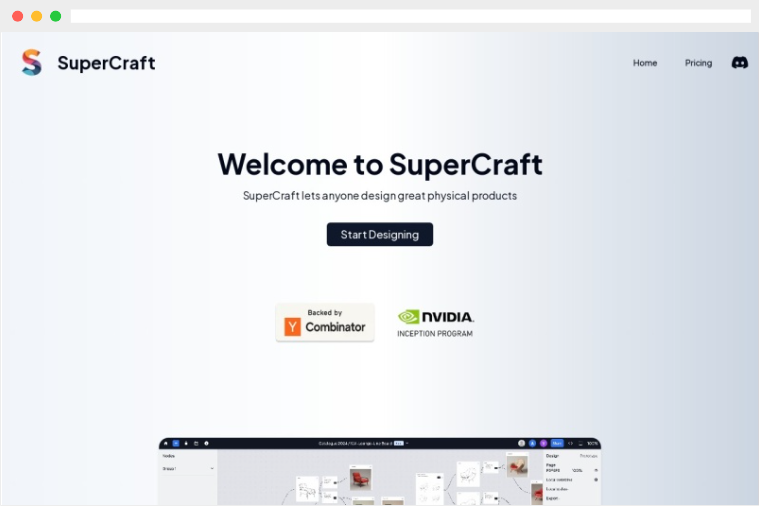 SuperCraft：集手绘草图、生成式AI技术和3D渲染于一体的设计工具