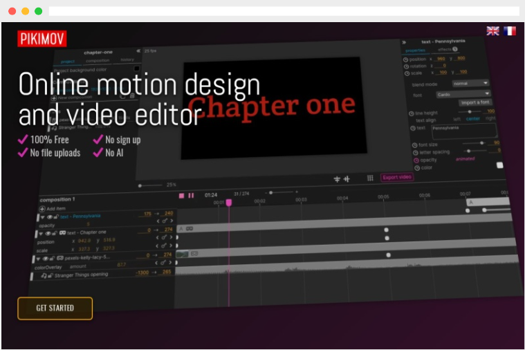 PIKIMOV：一款可以替代AE的免费在线视频编辑器