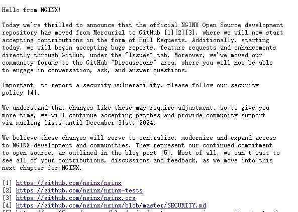 知名Web服务软件 Nginx 迁移至 GitHub，推动开源发展迈向新台阶