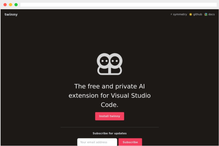 Twinny：专为Visual Studio Code编辑器设计的免费私密AI编程扩展插件