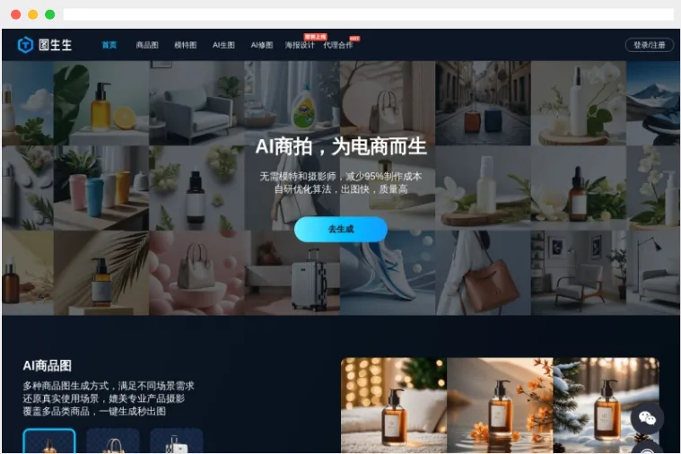 图生生：基于人工智能的AI商品图、模特图生成平台