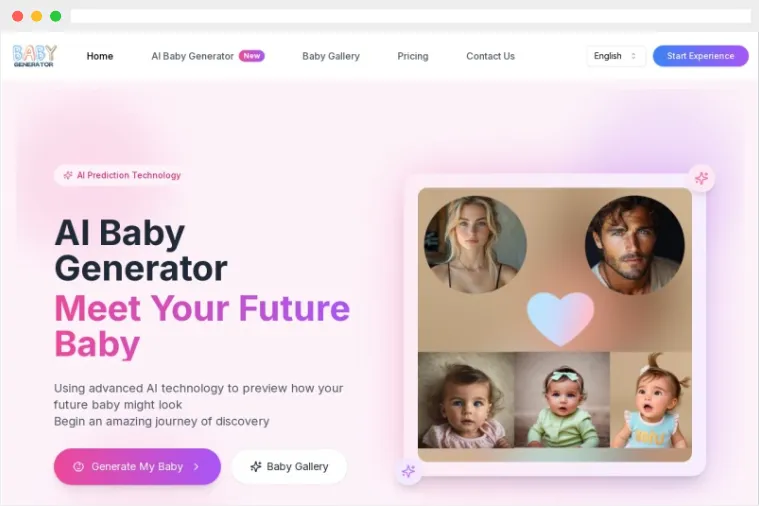 Baby Generator：AI驱动的在线宝宝未来长相预测工具