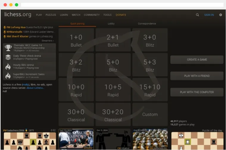 Lichess：免费的国际象棋在线对弈平台