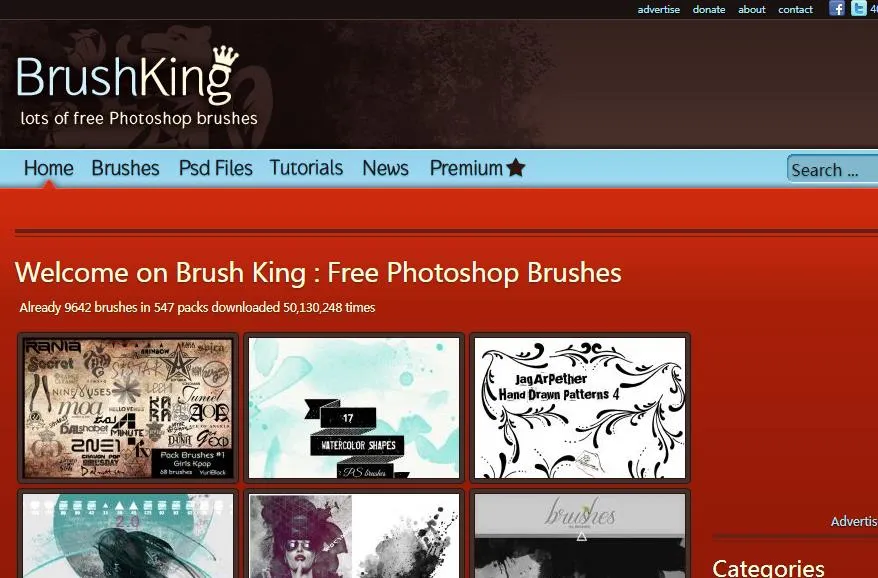 BrushKing：免费PS笔刷(画笔)素材下载网站