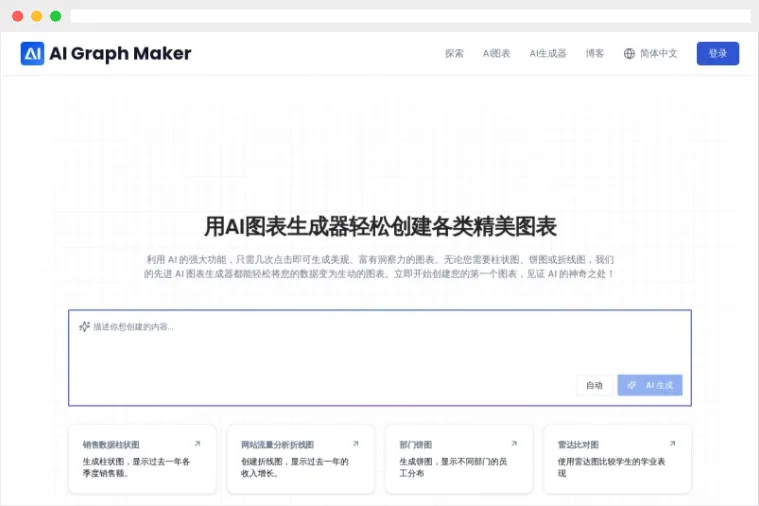 AI Graph Maker：基于人工智能技术的AI可视化数据图表生成工具