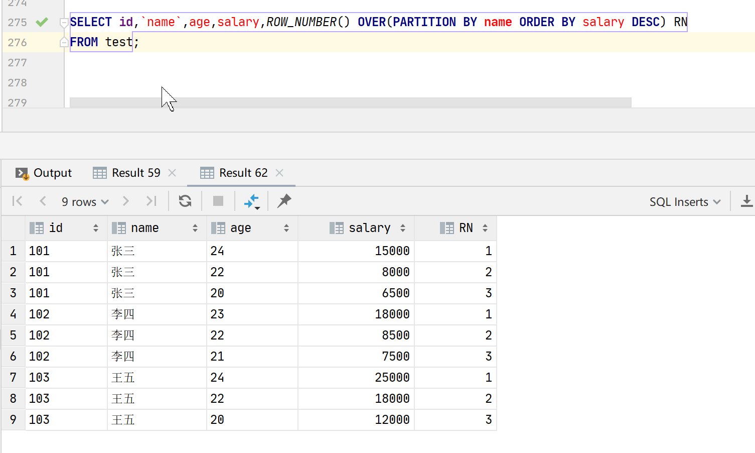 数据库中使用Row_Number()进行分组排序的具体方法