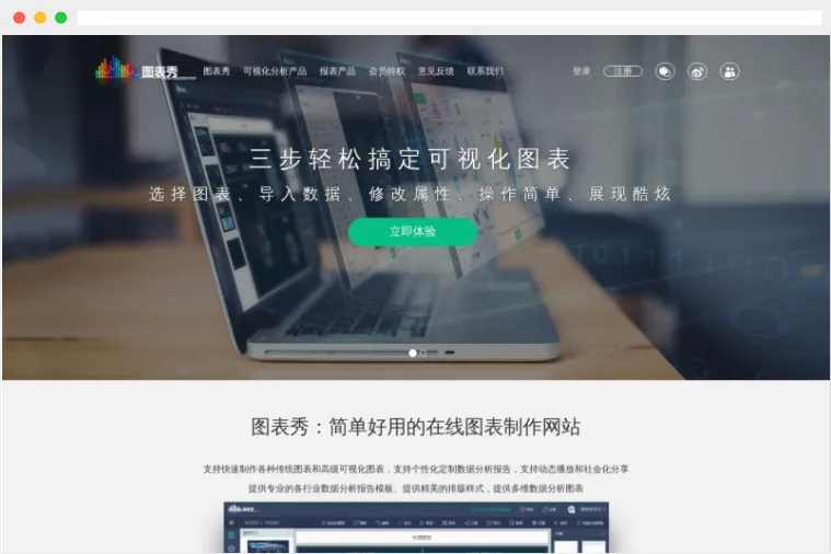 图表秀：在线可视化数据图表制作工具